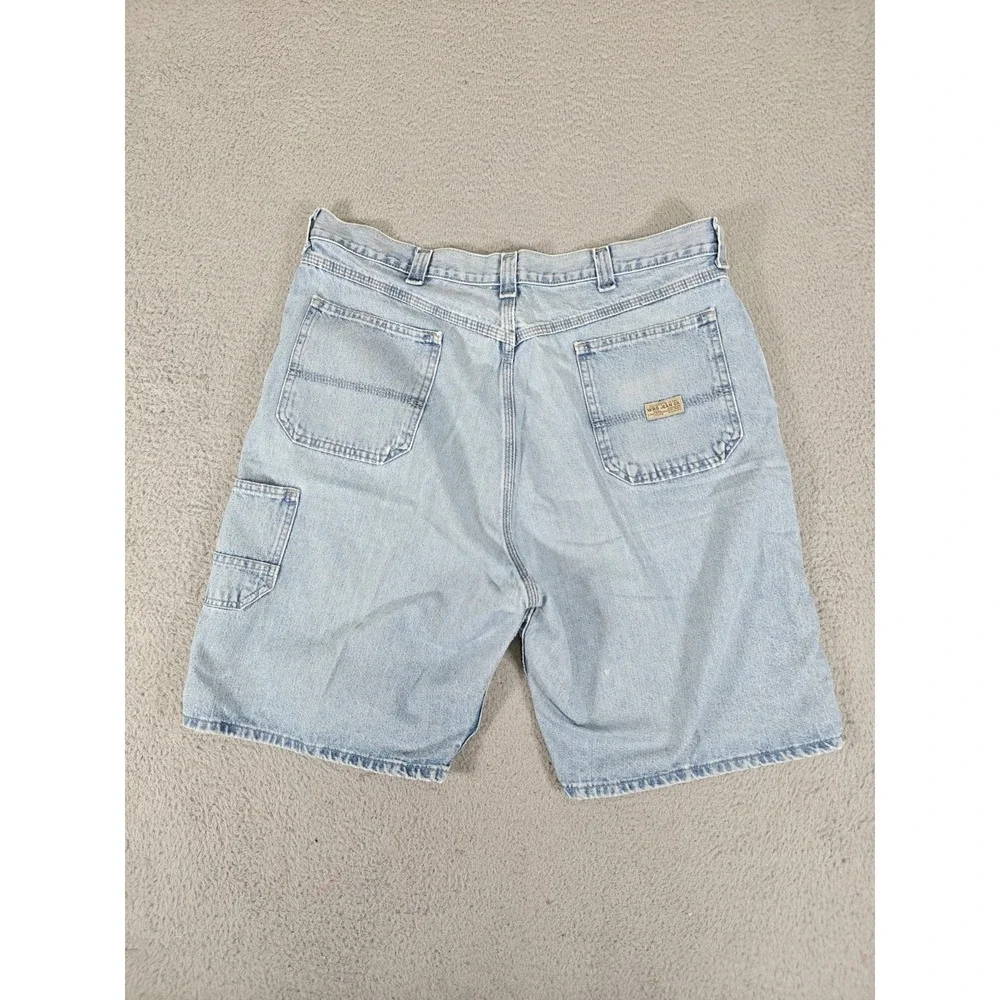 Vintage Wrangler Rugged‎ Wear Shorts Mens 38 Light Wash Carpenter Denim 90s